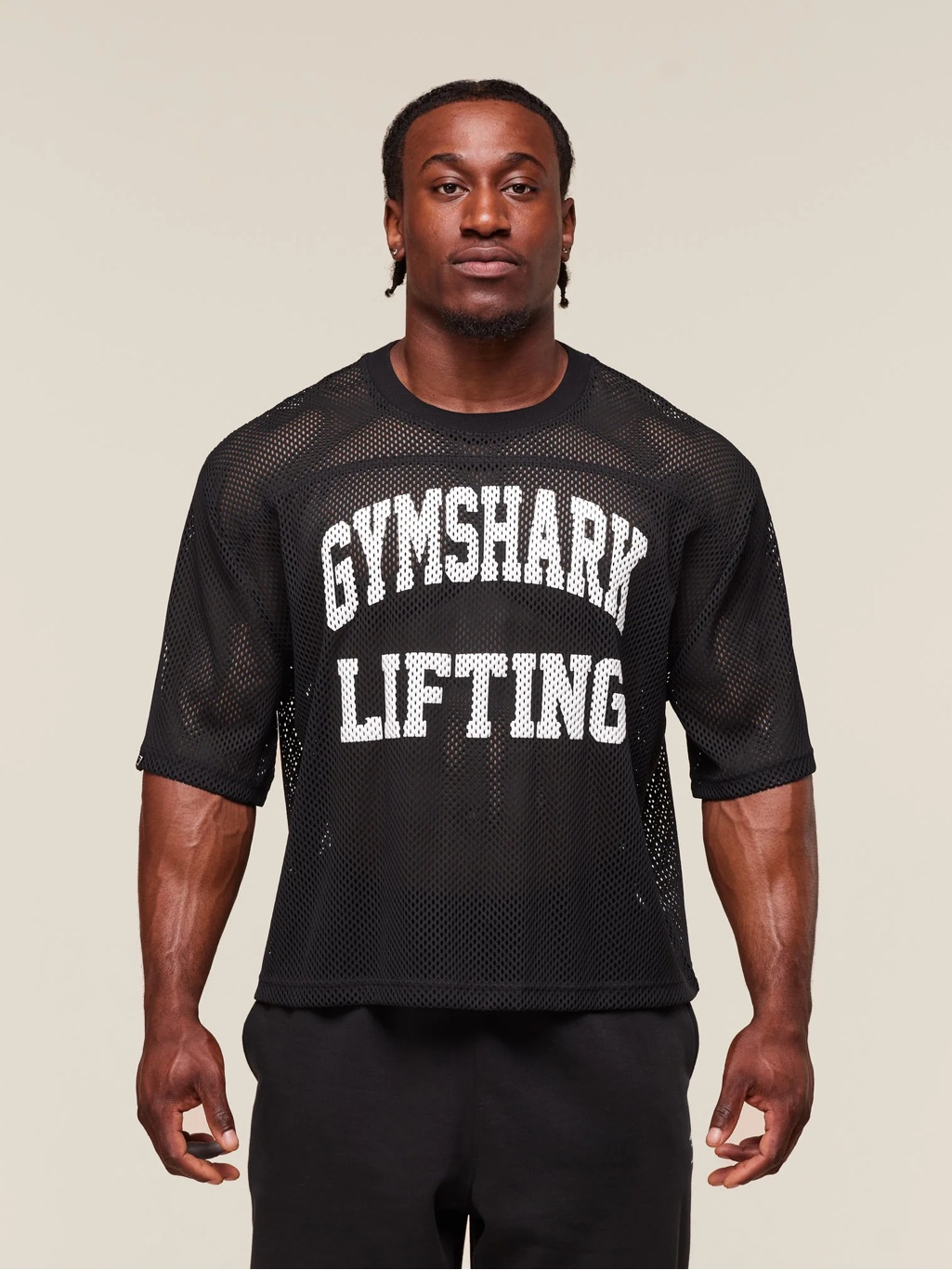 Gymshark Men’s Black Lifting Mesh Tee